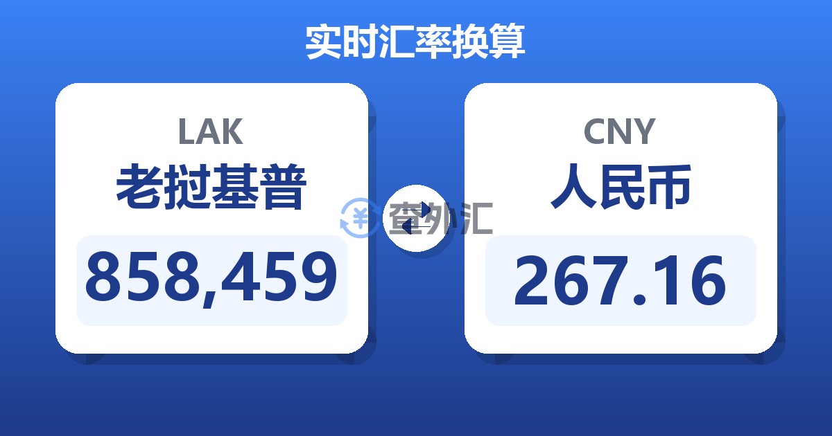858,459老挝基普兑人民币