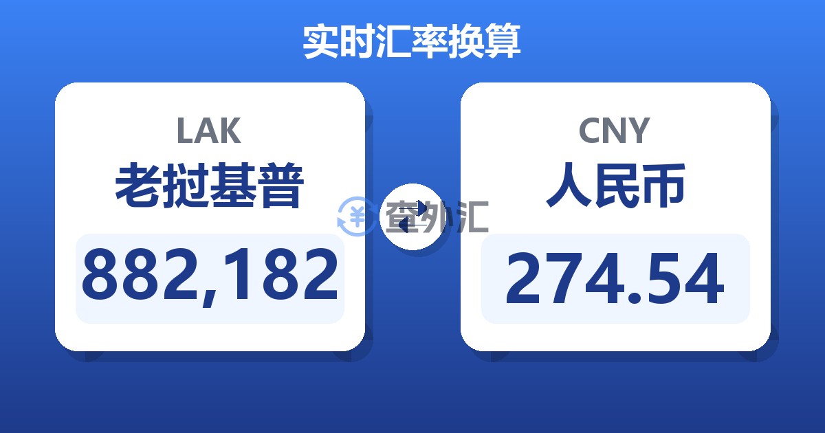 882,182老挝基普兑人民币