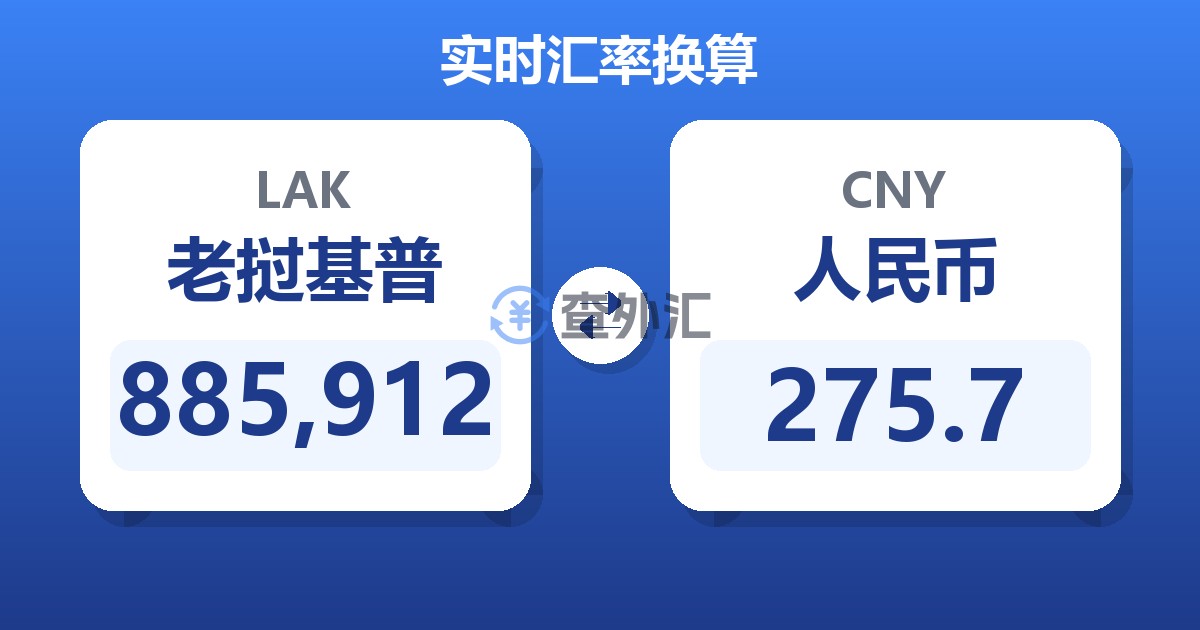 885,912老挝基普兑人民币