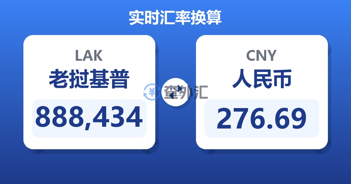 888,434老挝基普兑人民币