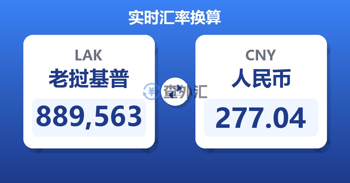 889,563老挝基普兑人民币