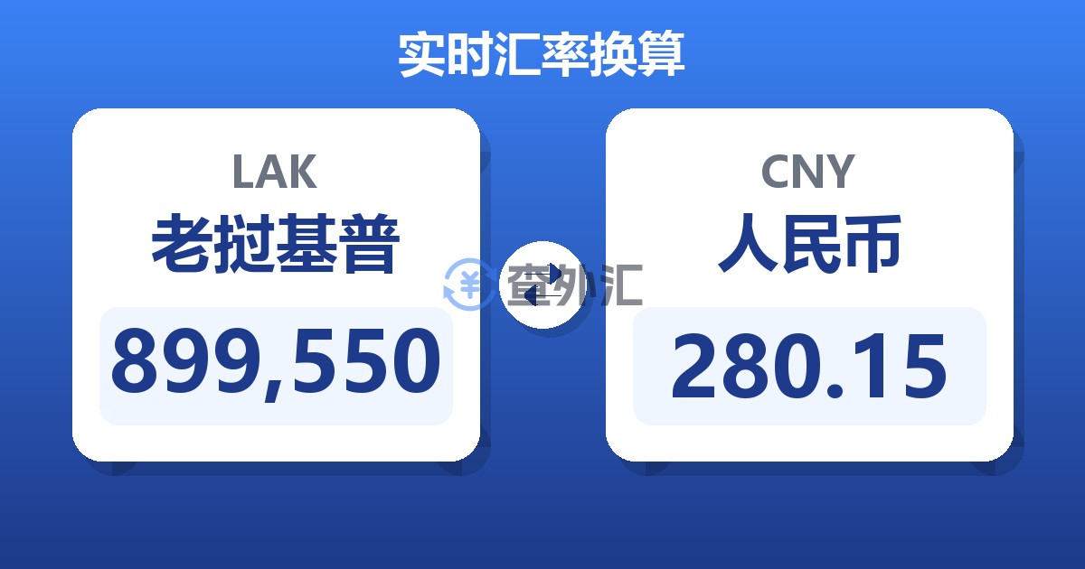 899,550老挝基普兑人民币