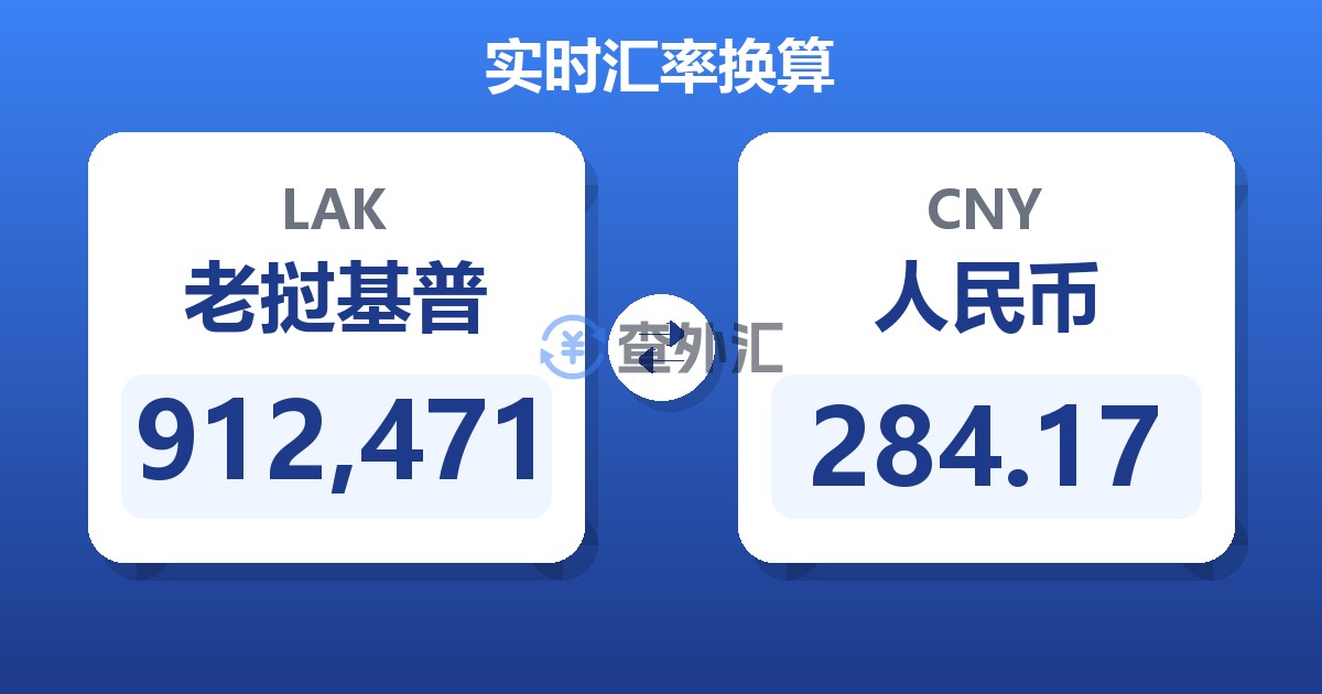 912,471老挝基普兑人民币