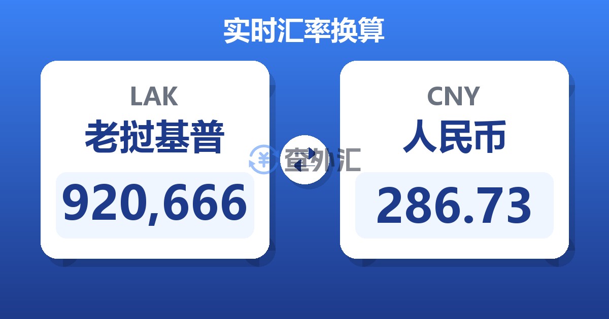 920,666老挝基普兑人民币