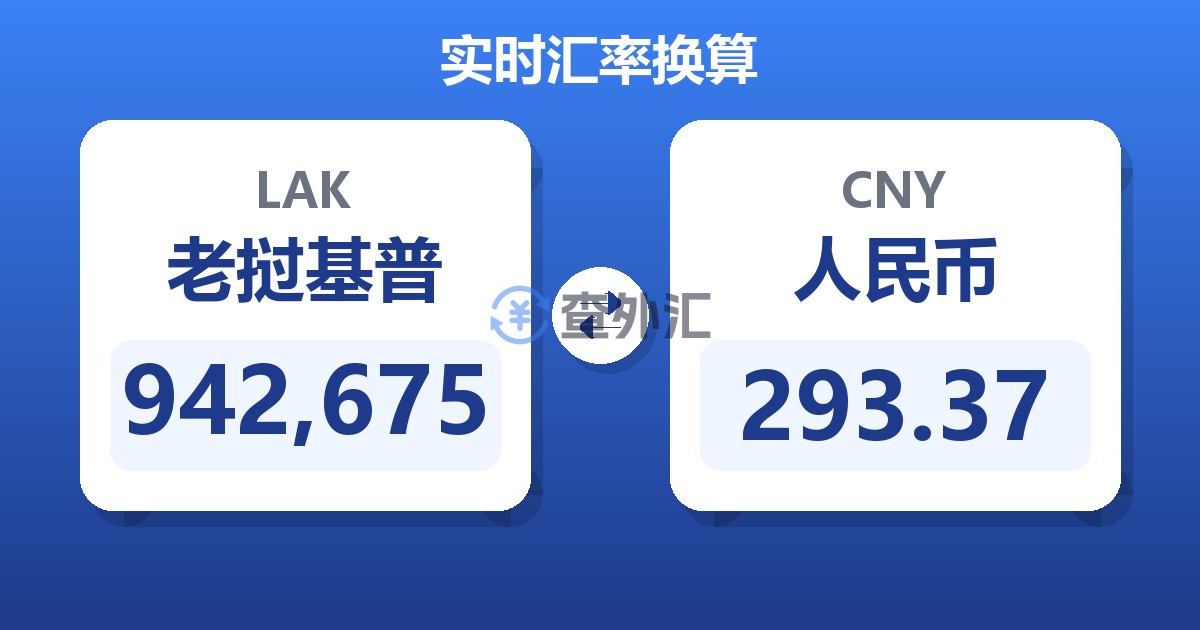 942,675老挝基普兑人民币