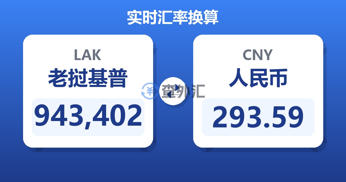 943,402老挝基普兑人民币