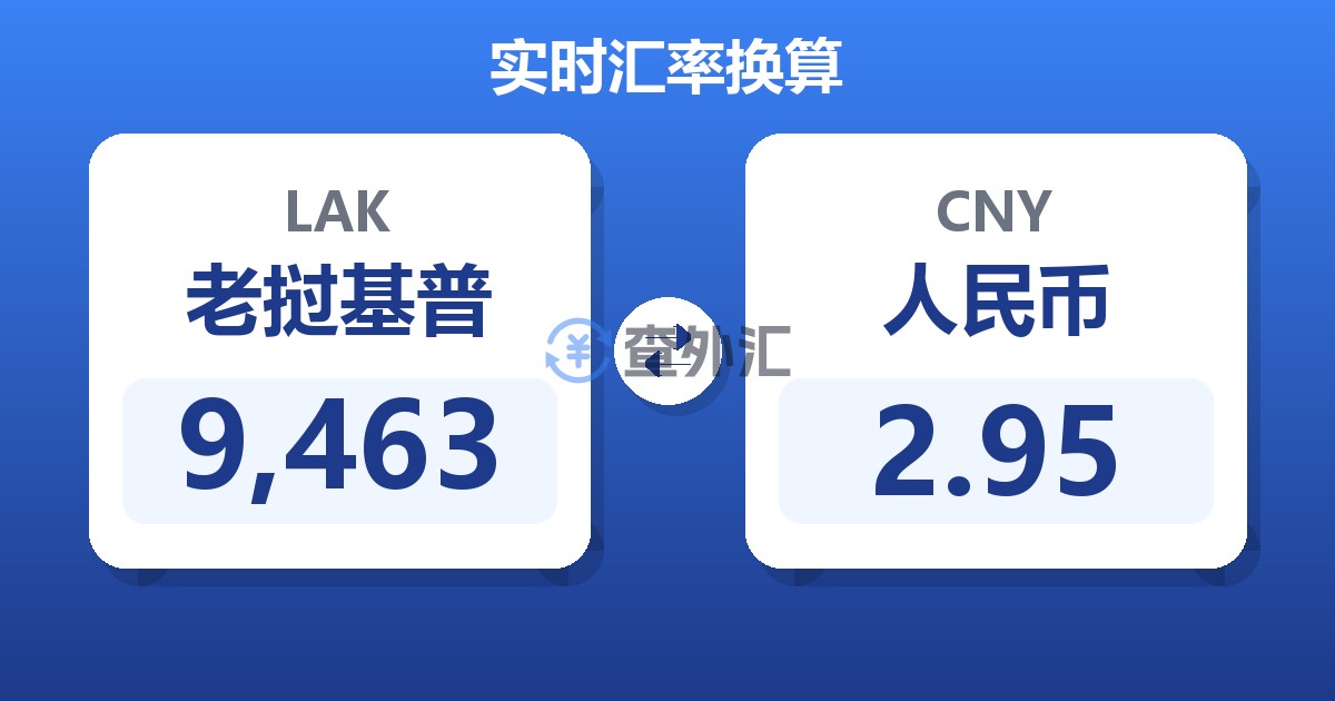 9,463老挝基普兑人民币
