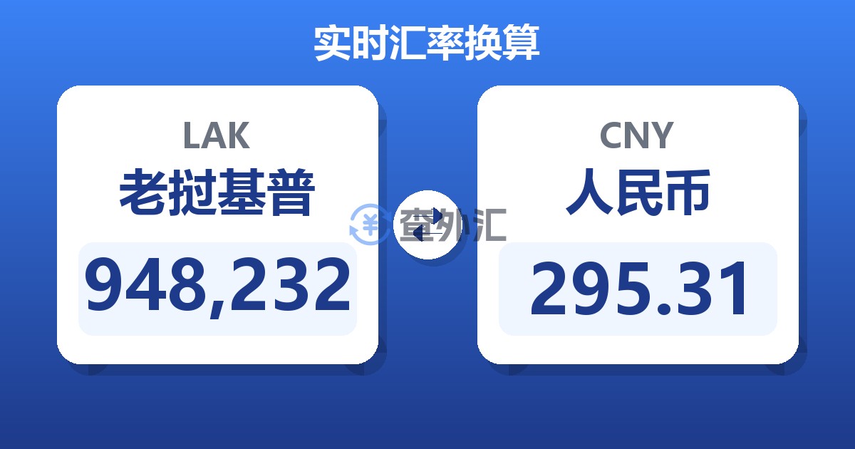 948,232老挝基普兑人民币