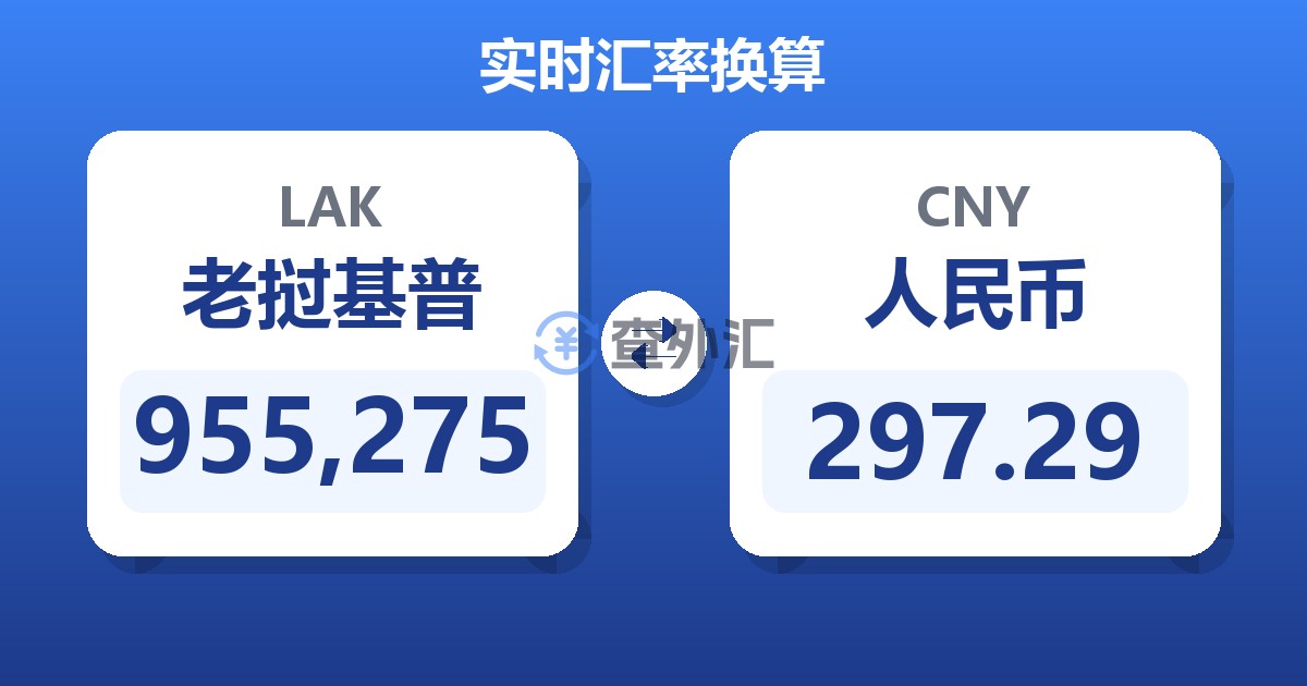 955,275老挝基普兑人民币