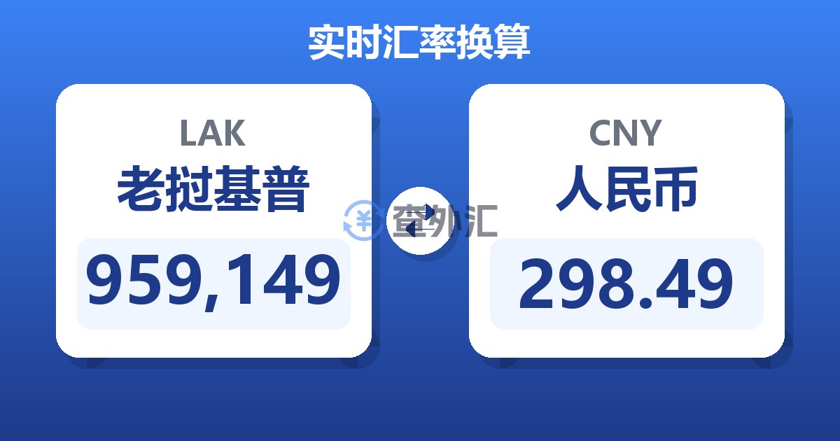 959,149老挝基普兑人民币