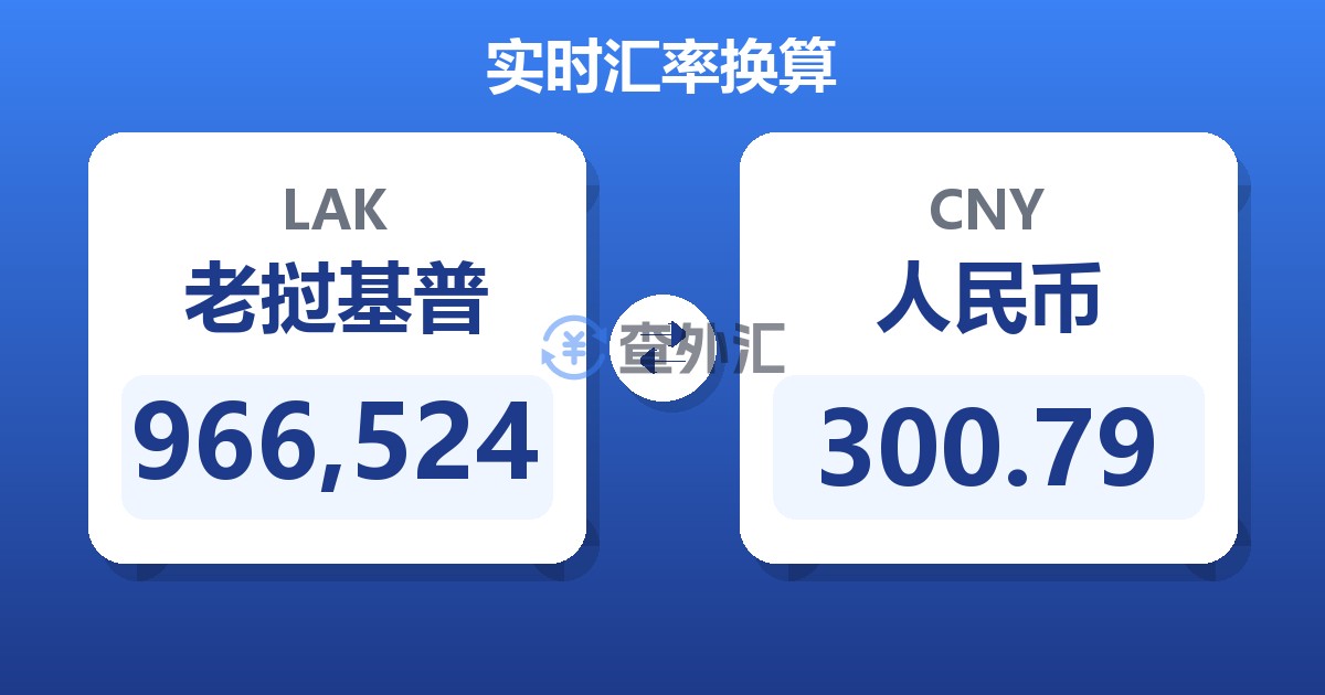 966,524老挝基普兑人民币