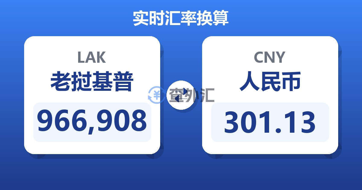 966,908老挝基普兑人民币