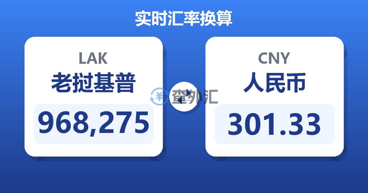 968,275老挝基普兑人民币