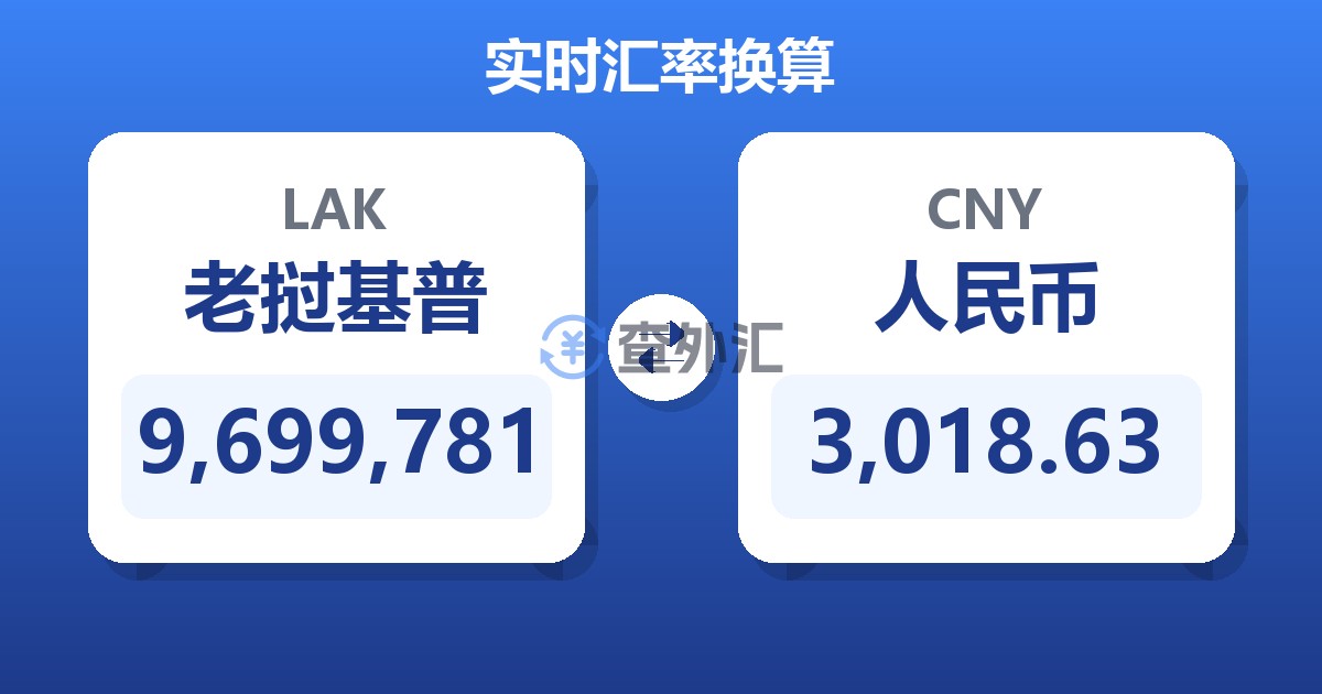 9,699,781老挝基普兑人民币