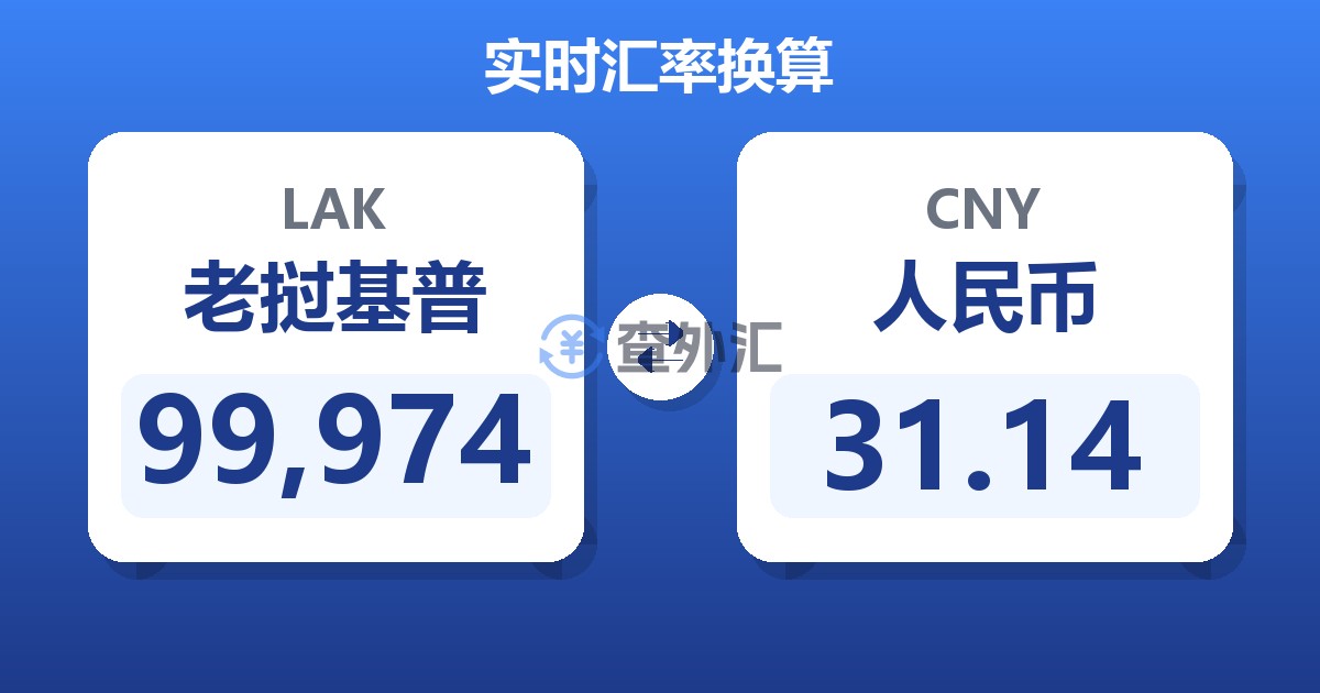 99,974老挝基普兑人民币