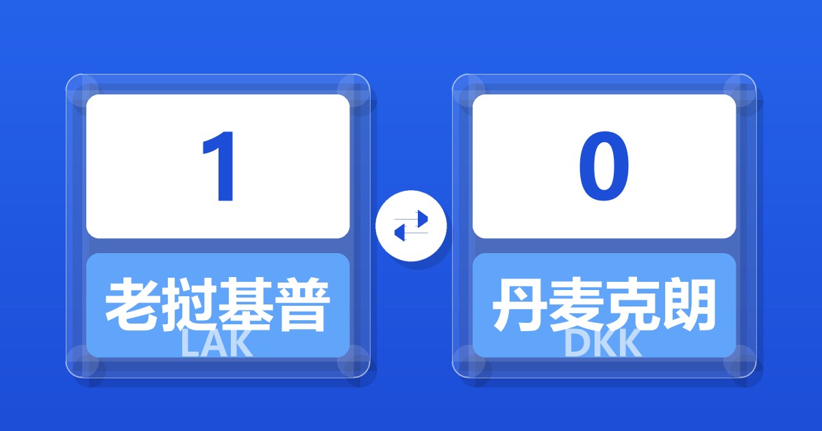 1老挝基普兑丹麦克朗