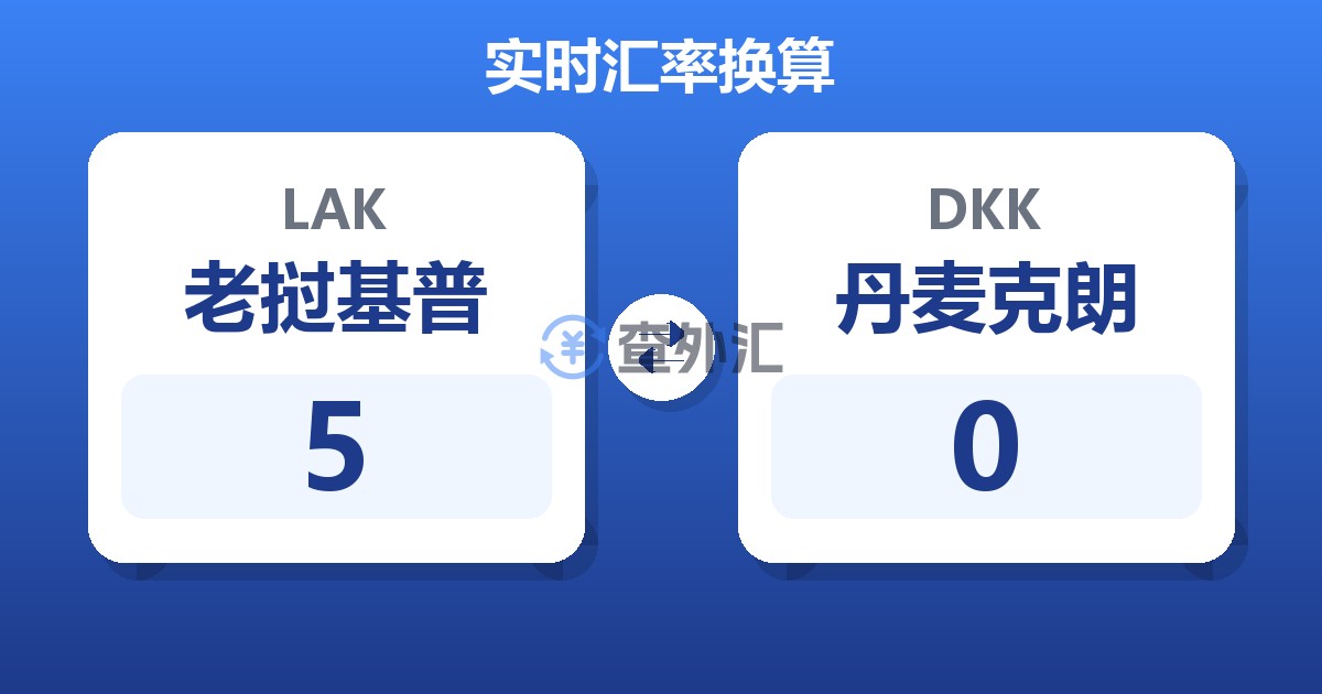 5老挝基普兑丹麦克朗