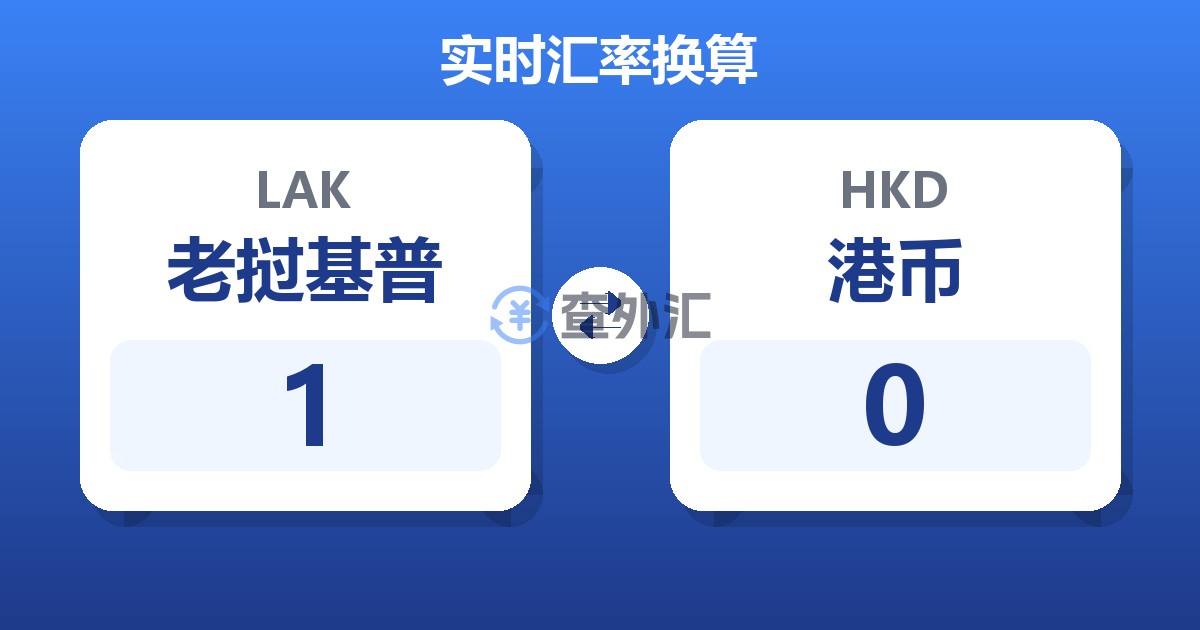 1老挝基普兑港币