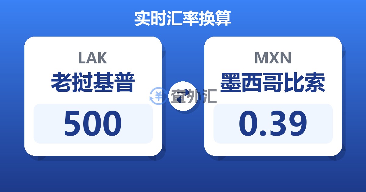 500老挝基普兑墨西哥比索