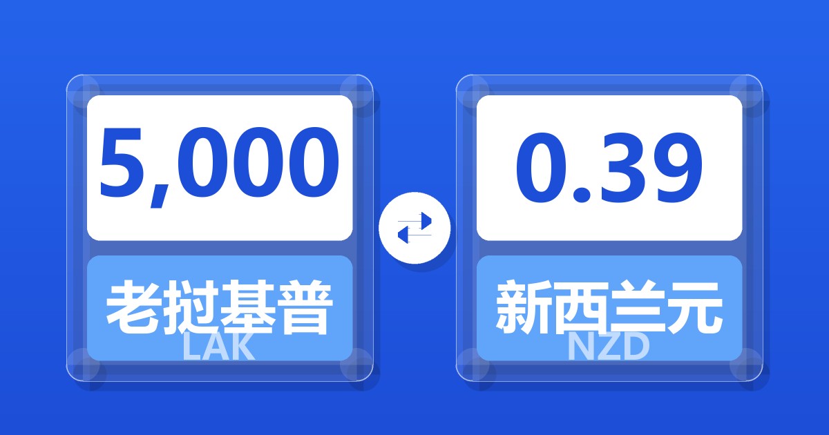 5,000老挝基普兑新西兰元