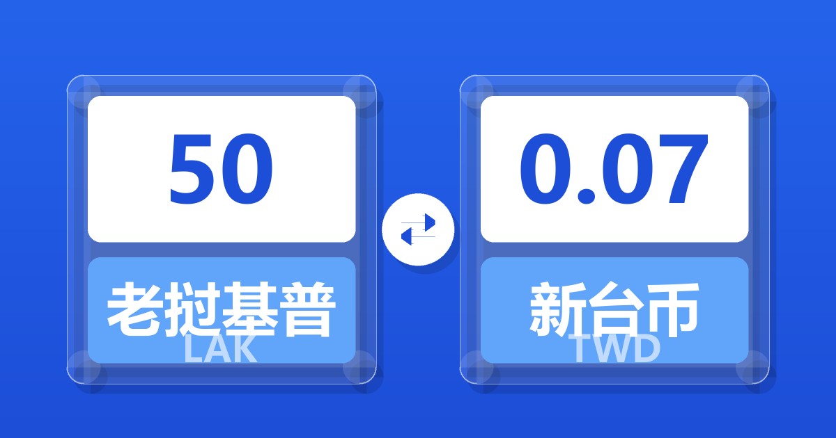 50老挝基普兑新台币
