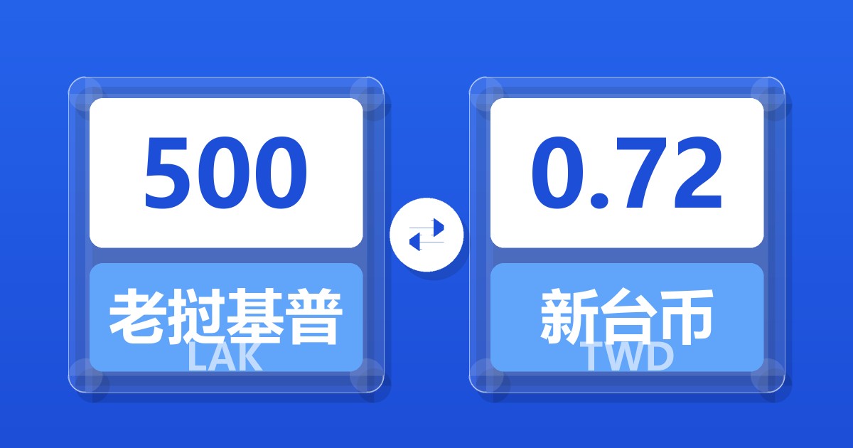 500老挝基普兑新台币