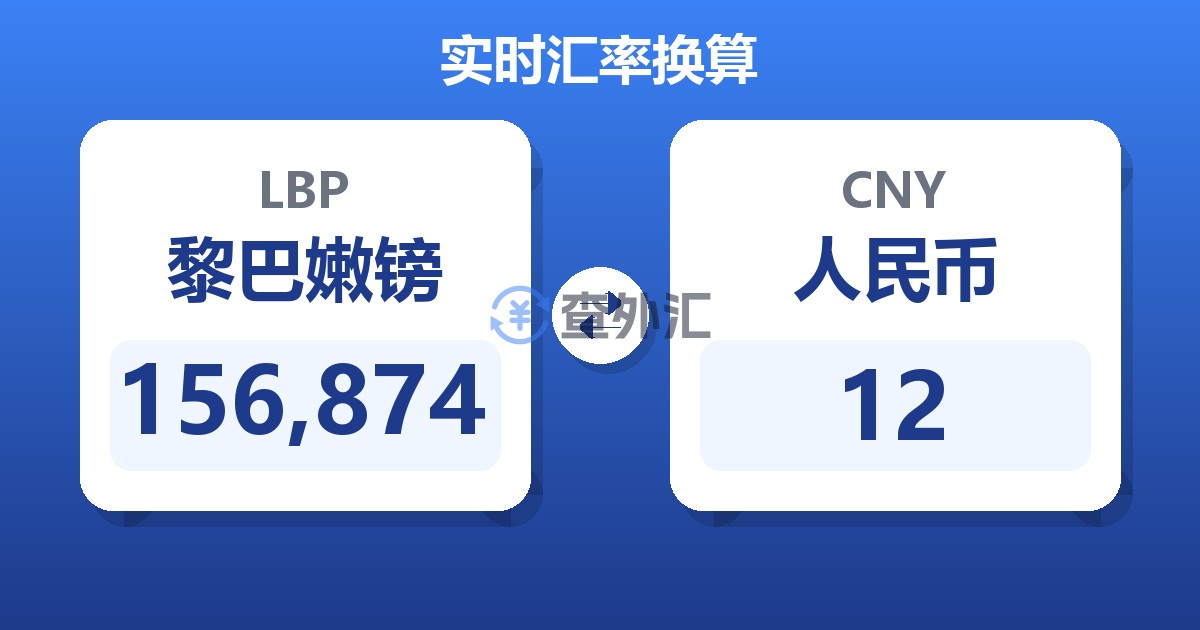 156,874黎巴嫩镑兑人民币
