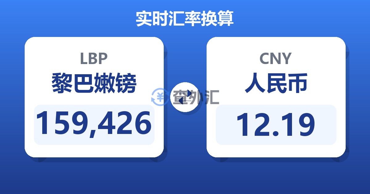 159,426黎巴嫩镑兑人民币