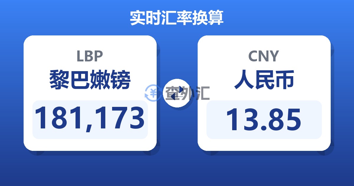 181,173黎巴嫩镑兑人民币