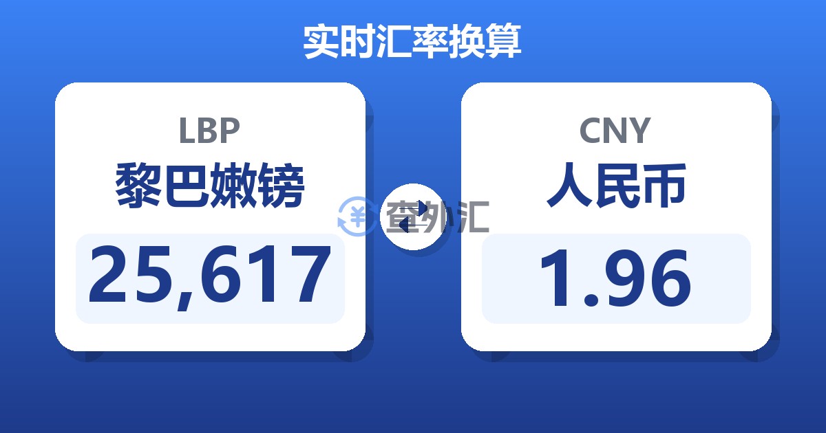 25,617黎巴嫩镑兑人民币