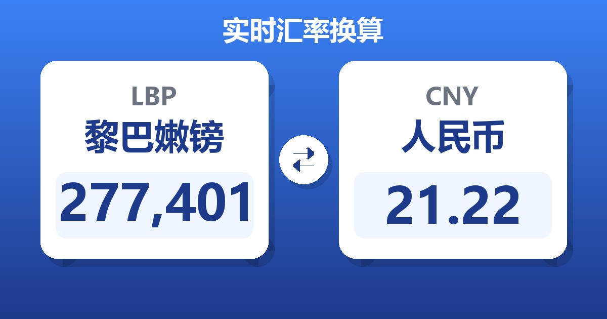 277,401黎巴嫩镑兑人民币