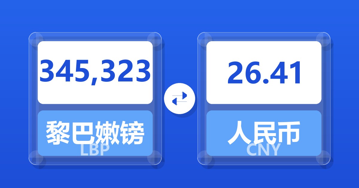 345,323黎巴嫩镑兑人民币