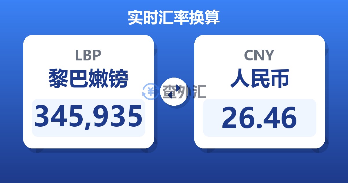 345,935黎巴嫩镑兑人民币