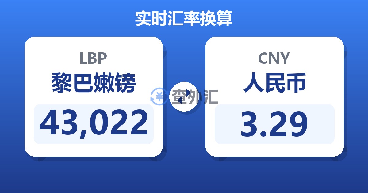 43,022黎巴嫩镑兑人民币