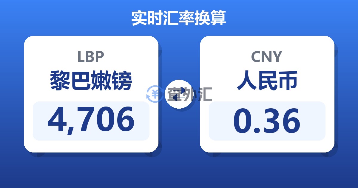 4,706黎巴嫩镑兑人民币