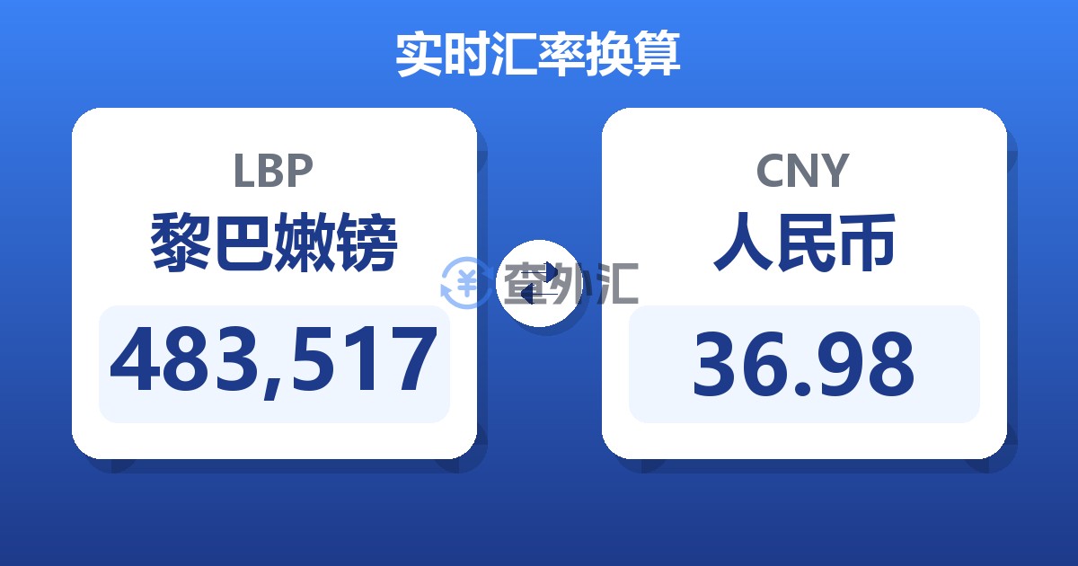 483,517黎巴嫩镑兑人民币