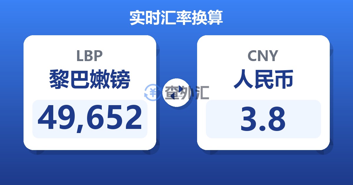 49,652黎巴嫩镑兑人民币