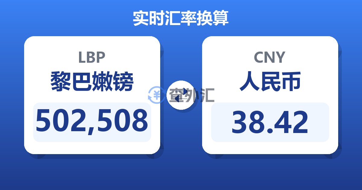 502,508黎巴嫩镑兑人民币