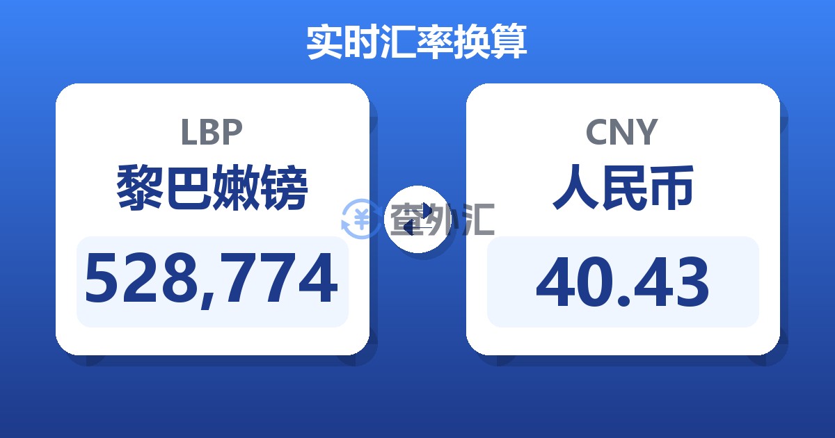 528,774黎巴嫩镑兑人民币