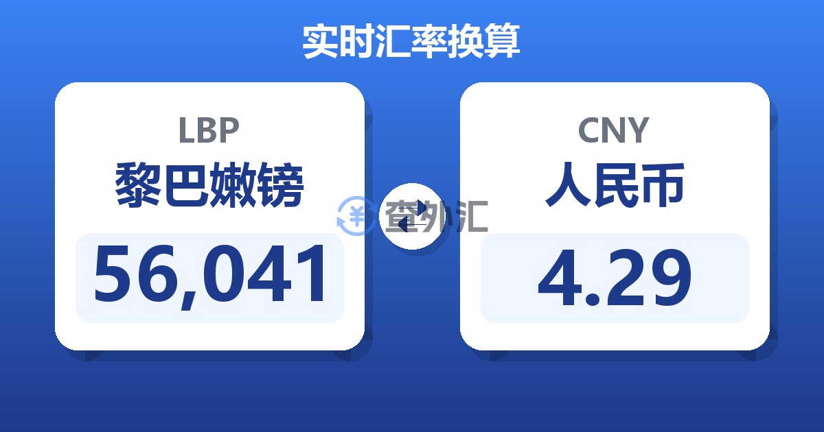 56,041黎巴嫩镑兑人民币