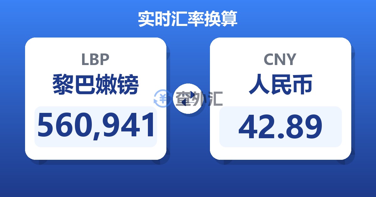 560,941黎巴嫩镑兑人民币