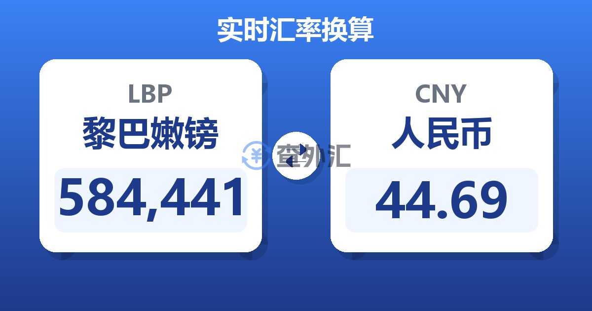 584,441黎巴嫩镑兑人民币