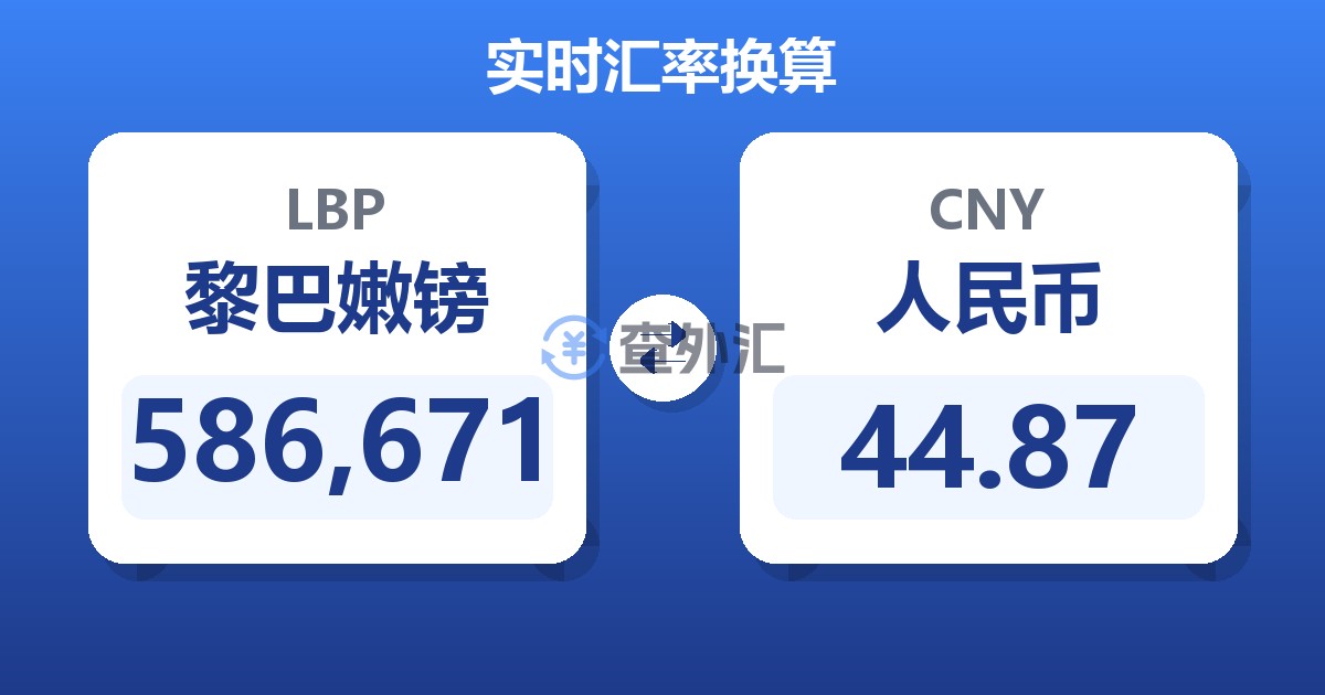 586,671黎巴嫩镑兑人民币