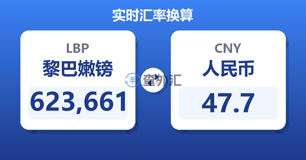 623,661黎巴嫩镑兑人民币