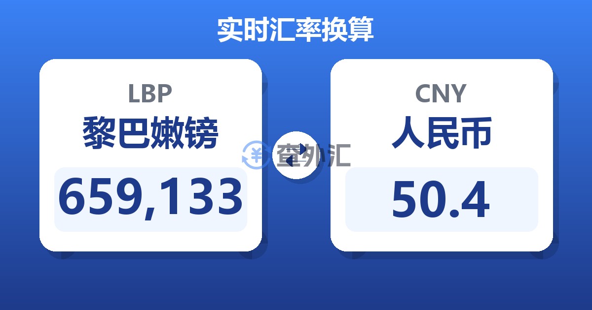 659,133黎巴嫩镑兑人民币