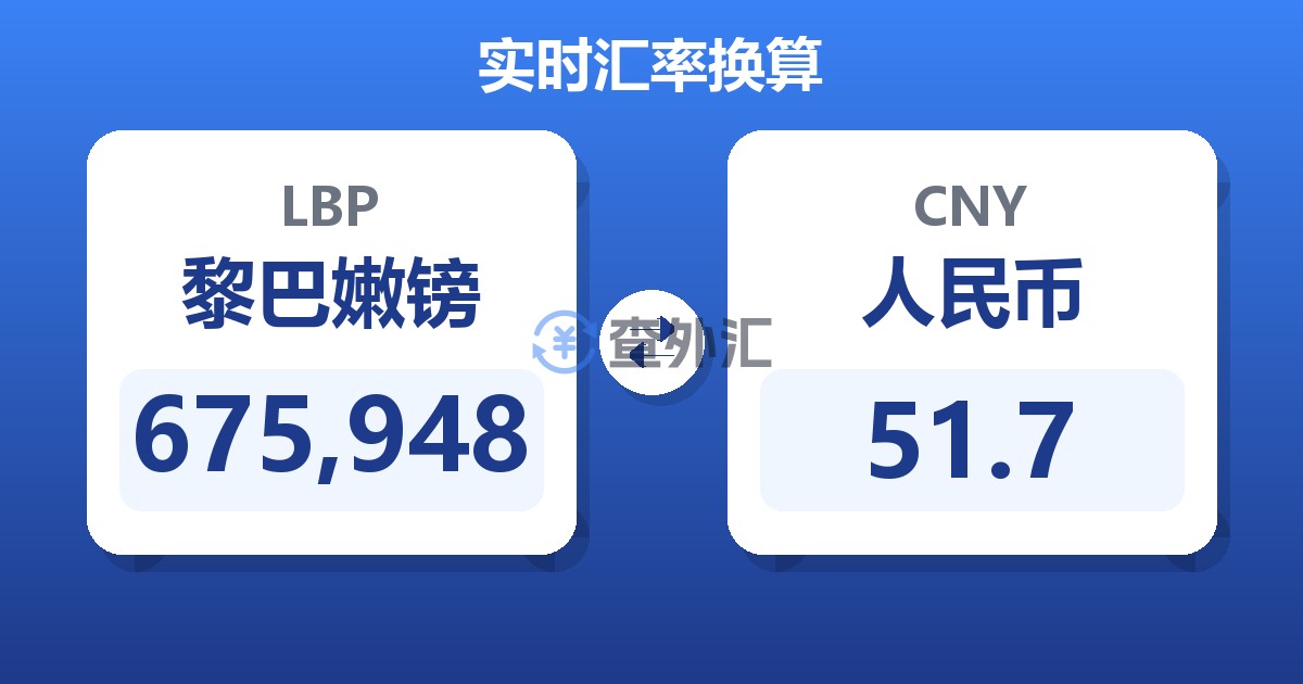 675,948黎巴嫩镑兑人民币