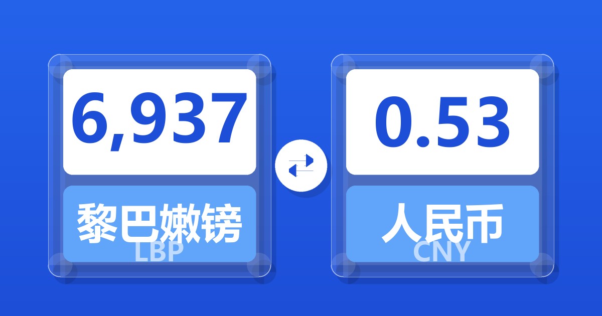 6,937黎巴嫩镑兑人民币