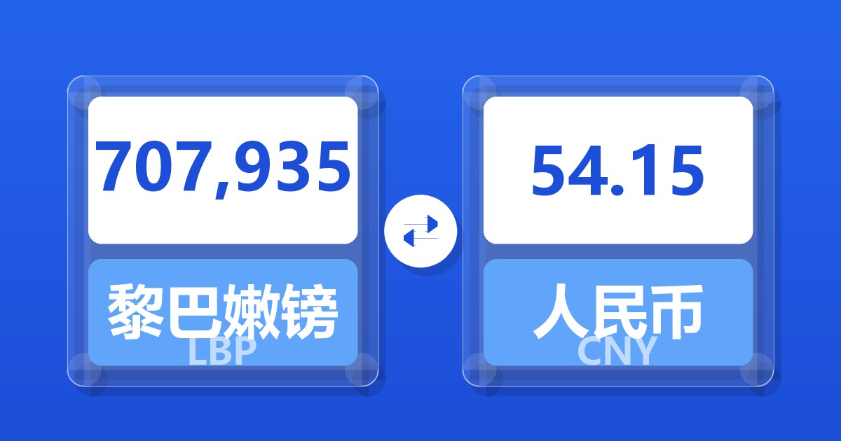 707,935黎巴嫩镑兑人民币