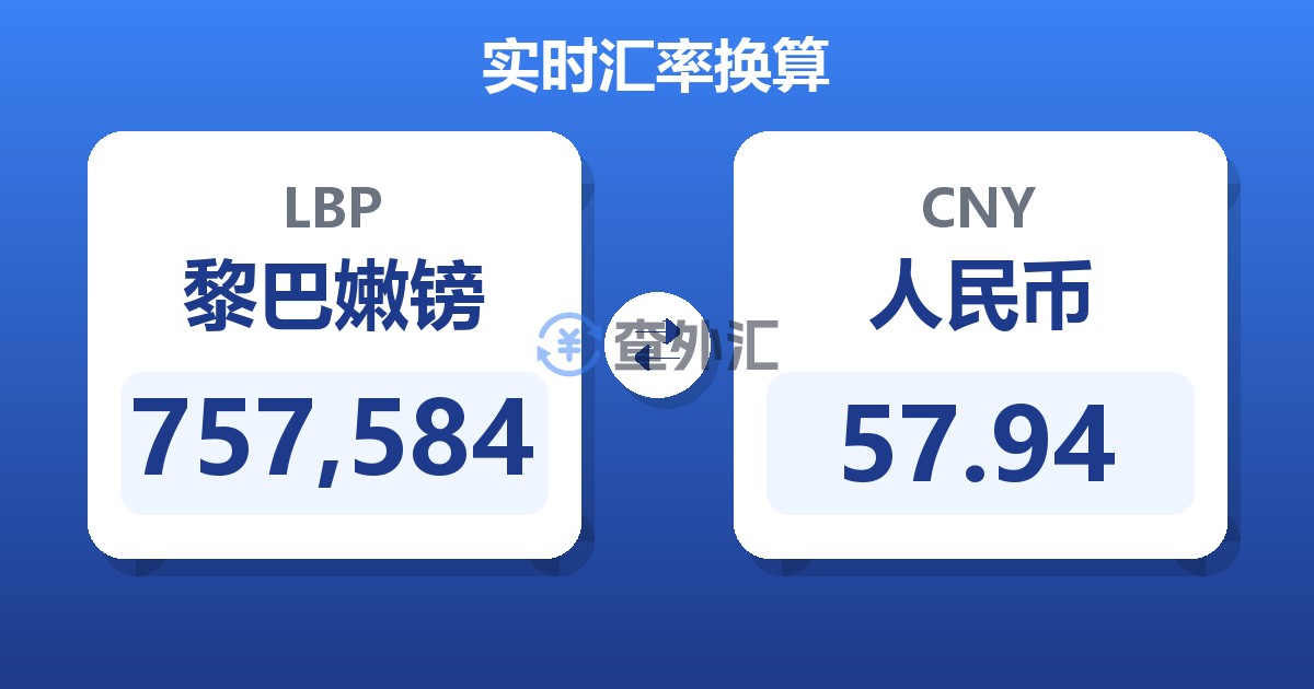 757,584黎巴嫩镑兑人民币