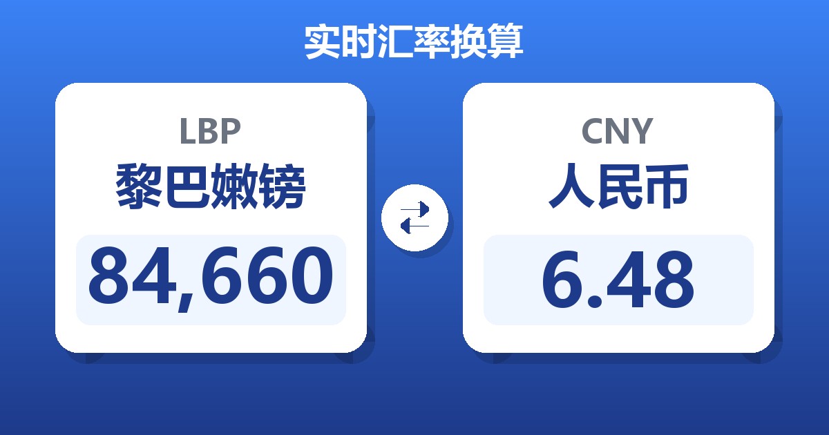84,660黎巴嫩镑兑人民币